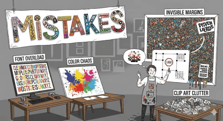 Greșelile cele mai frecvente ale designerilor grafici la început de drum